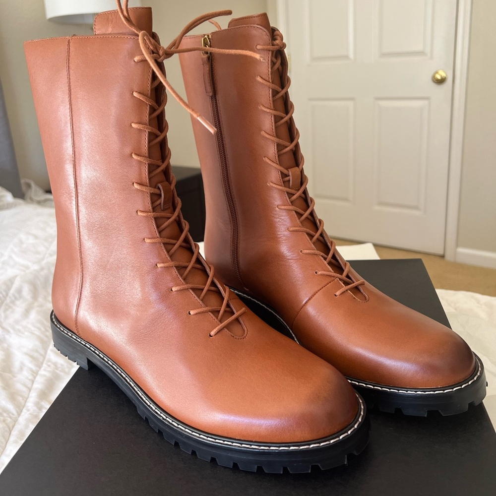 J.Crew Gwen Leather Lace Up boot size 12